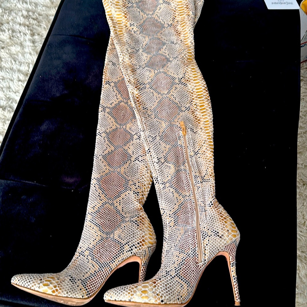 Snakeskin boots